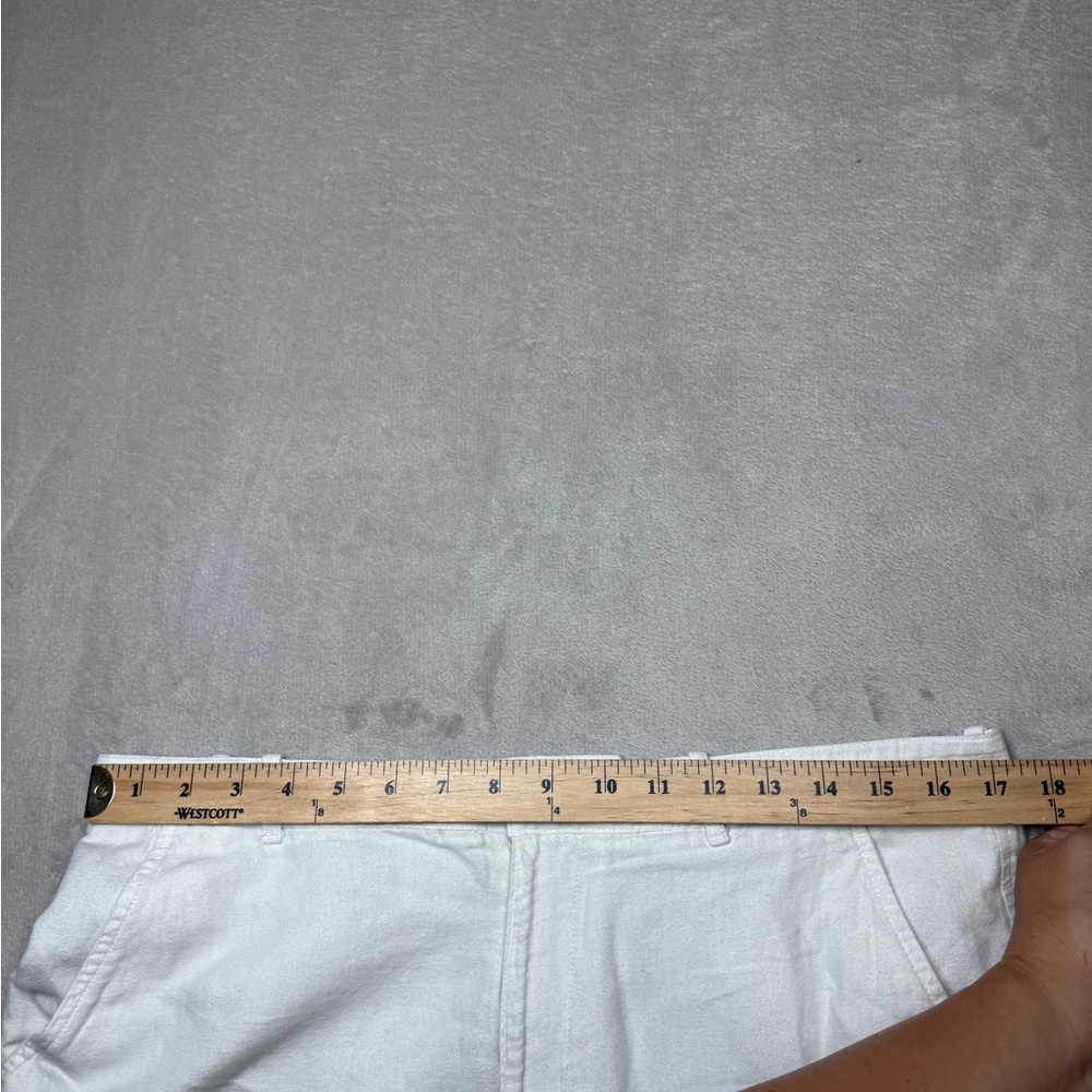 Perry Ellis Men’s Linen Cotton Blend Coastal Nautical White Shorts Size 34 - Picture 5 of 16